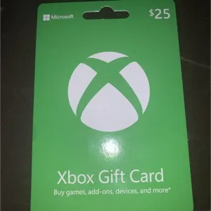 $25.00 Xbox Gift Card