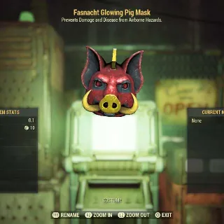 Glowing Pig Mask