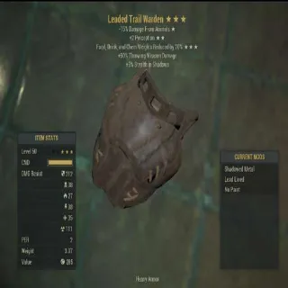 New Leaded Trail Warden Armor