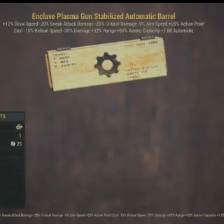 Enclave Plasma Stabilized Automatic Barrel MOD