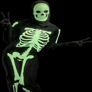 Glowing Skeleton Costume Set