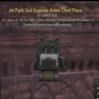 Civil Engineer Jet Pack Armor Chrst Piece