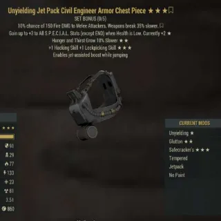 Unyielding Jetpack Civil Engineer Chest Piece