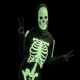 Glowing Skeleton Costume With Hood