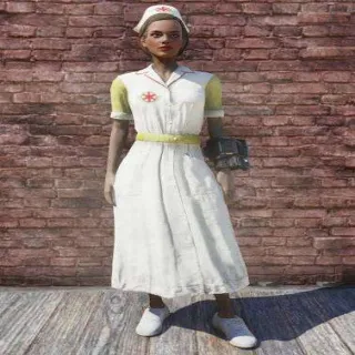 Yellow Asylum Worker Uniform With Hat
