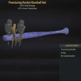 Rare Indigo Baseball Bat