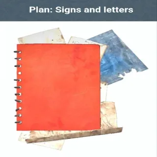 Signs And Letters Plan