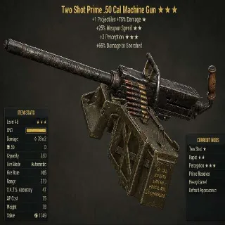 Two Shot Prime .50 Cal Machine Gun