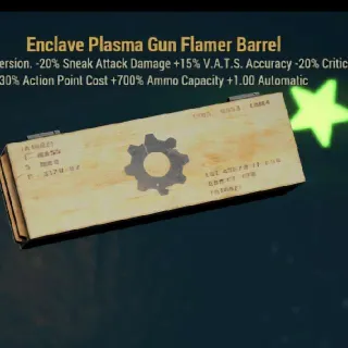ENCLAVE PLASMA GUN FLAMER BARREL MOD