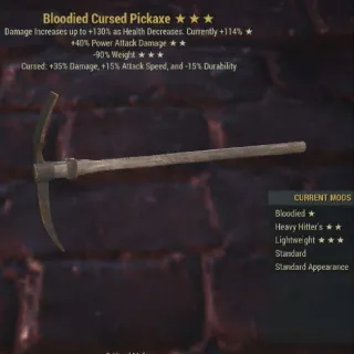 Cursed Pickaxe Bloddied