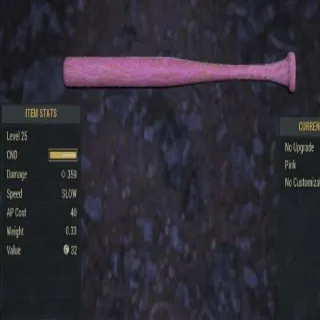 Rare Level 25 Baseball Bat