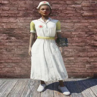 Yellow Asylum Worker Uniform With Hat