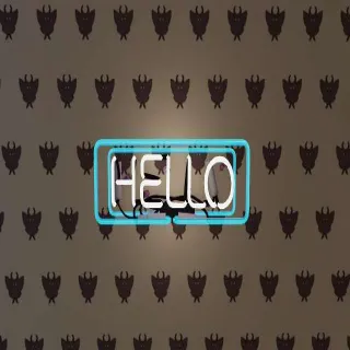Hello Neon Sign Plan