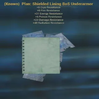 Shielded Lining BOS Underarmor Plan