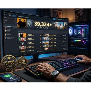 39,000+ Total Hours | 25+ Games (1490h+ Each) | With Original Native Email | Safe & Full Access | No Prime Status 🚀