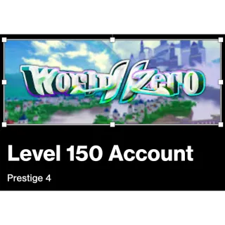 World Zero - Level 150 Account