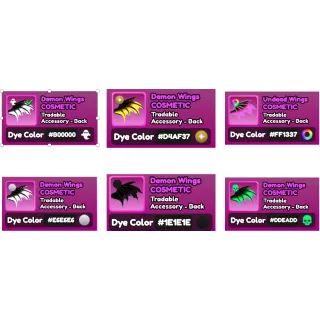 World Zero - Demon Wings set 