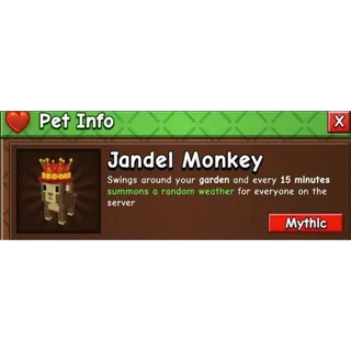 Jandel Monkey - Grow A Garden 2