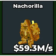59.3M/S GOLD NACHORILLA STEAL A BRAINROT