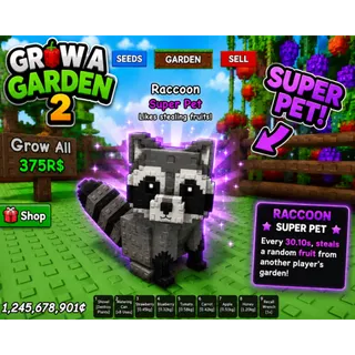 10 Raccoon - Grow A Garden 2