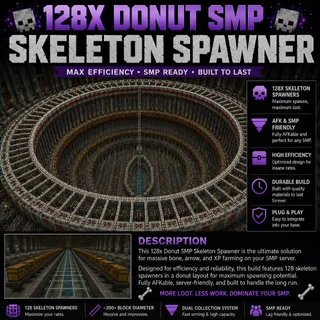 128X Skeleton Spawner Donut SMP