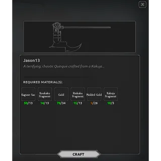 V1 Jason 13 Material + 50 Blueprint | Ghoul Re