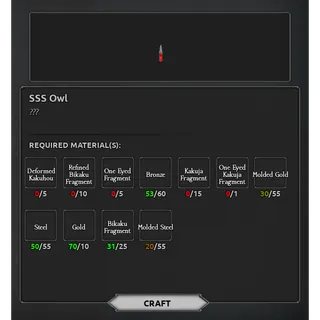 SSS OWL Materials | Ghoul Re