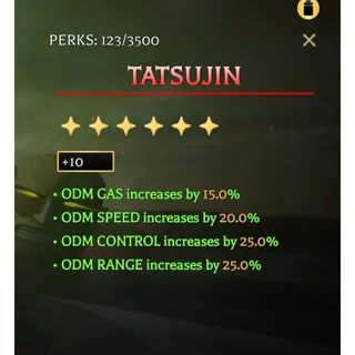 +10 Tatsujin Perk | Attack On Titan Revolution (AOTR)