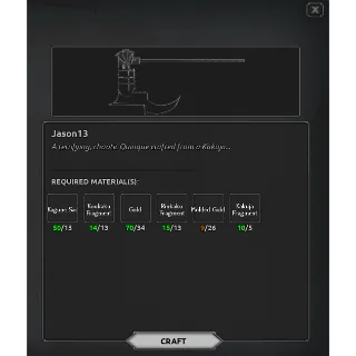 V1 Jason 13 Material + 50 Blueprint | Ghoul Re