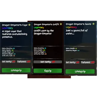 Dragon Emperor Set |Kaido Set | NO Thunder Club | Legendary Item | Grand Piece Online | GPO