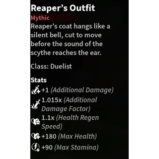Get Reaper Outfit (Service) | Slayers 2