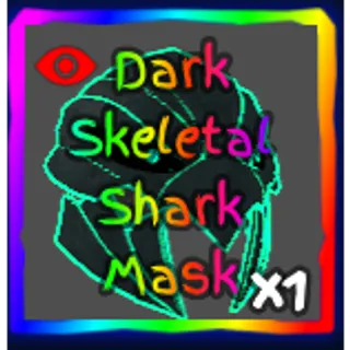 Dark Skeletal Shark Mask | Legendary Item | Grand Piece Online | GPO