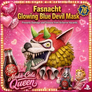 Glowing Blue Devil Mask