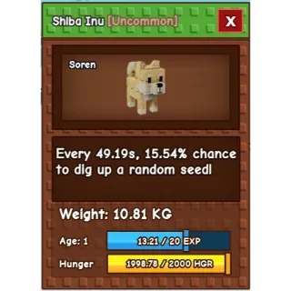 Grow a Garden Collector's Pet