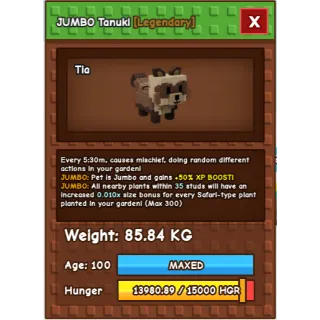 Grow a Garden Collector's Pet