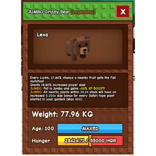 Grow a Garden Collector's Pet