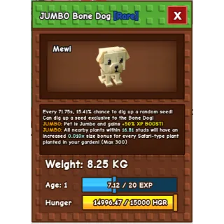 Grow a Garden Collector's Pet