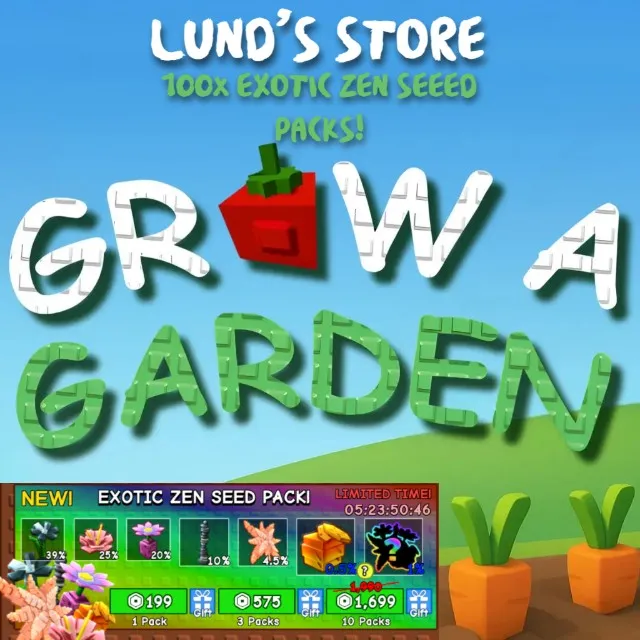★TOPIKKS / GIVE IT A CHANCE TO GROW★ 100x Exotic Zen Seed Pack | Grow a Garden (GAG) - Roblox Game Item