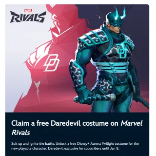 Marvel Rivals Costume Daredevil Aurora Twilight Code