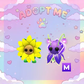 Adopt Me! - Sunflower Friend Mega + Violet Frien Mega