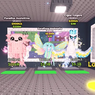 Cigno Fuigoro + Serafinna Medusella + Paradiso Axolottino