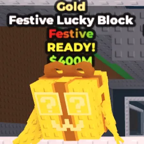 5x Gold Festive Lucky Block