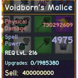 Dungeon Quest Voidborn's Malice 