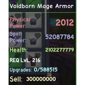 Dungeon Quest Voidborn green mage set