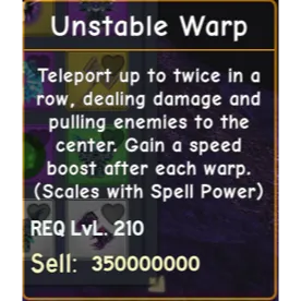 Dungeon Quest Unstable Warp