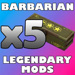 x5 Barbarian Legendary Mods