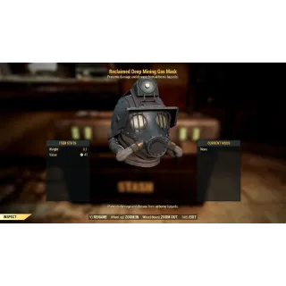 Reclaimed Deep Mining Gas Mask