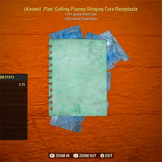 Plan: Gatling Plasma Stinging Core Receptacle