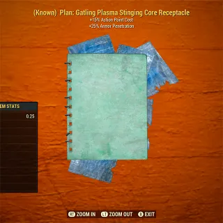Plan: Gatling Plasma Stinging Core Receptacle