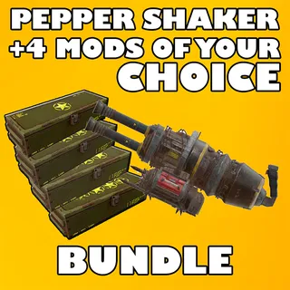 Pepper Shaker + 4 Legendary Mods of Your Choice